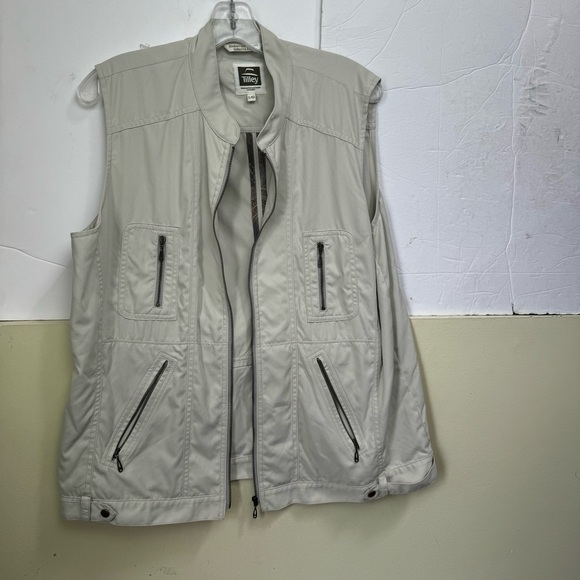 Tilley Utility Pocket Safari Lightweight Outdoor Hiking Travel Vest Nylon Tan L - Picture 2 of 15